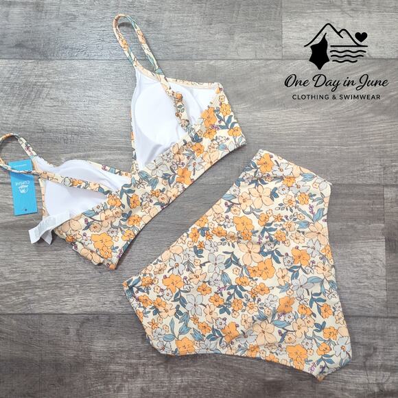 Cupshe Ditsy Daisy Cross Front Bikini Swimsuit Size S - Picture 6 of 6